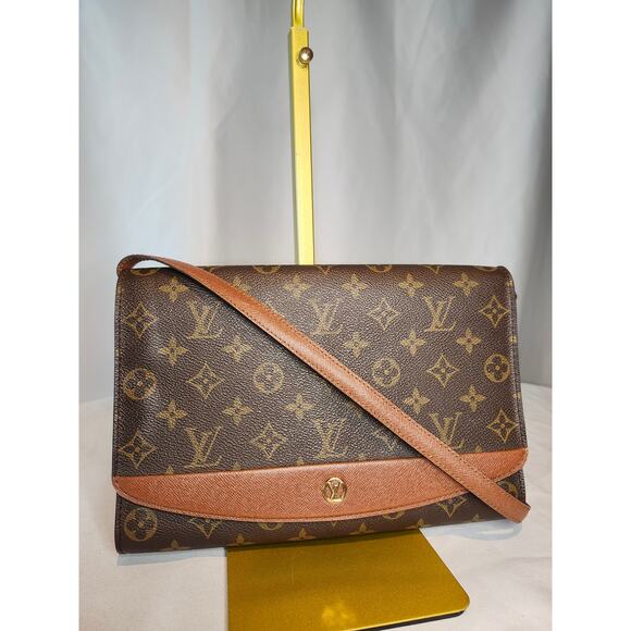 Louis Vuitton Monogram Bordeaux Clutch Shoulder Bag Crossbody Brown Canvas - Picture 1 of 16